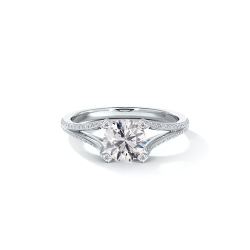 Forever Cornerstones Pavé Solitaire Ring