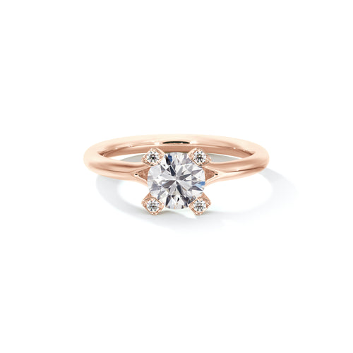 Forever Cornerstones Pavé Solitaire Ring