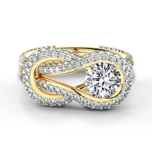 Encordia® Solitaire Pavé Ring
