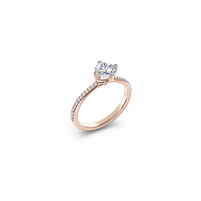 The Forevermark Solitaire Pavé Ring